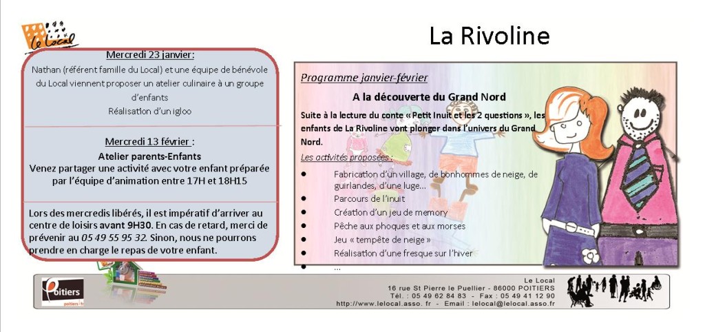 Programme La Rivoline Janvier-Février