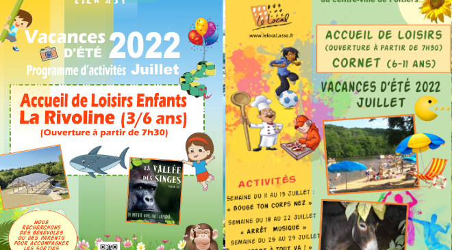 Les activités, les séjours et les stages dans les Centres de Loisirs Enfants et Ados du Local pour le mois d’août 2022