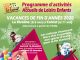 Programme des activités des accueils de Loisirs enfants pour les vacances de fin d’année 2020