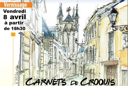 Jusqu’au 8 juin : exposition de Michel André (alias Croctoo) « Carnet de Croquis Urbains » et  promenade dessinée dans la ville de Poitiers le samedi 4 juin
